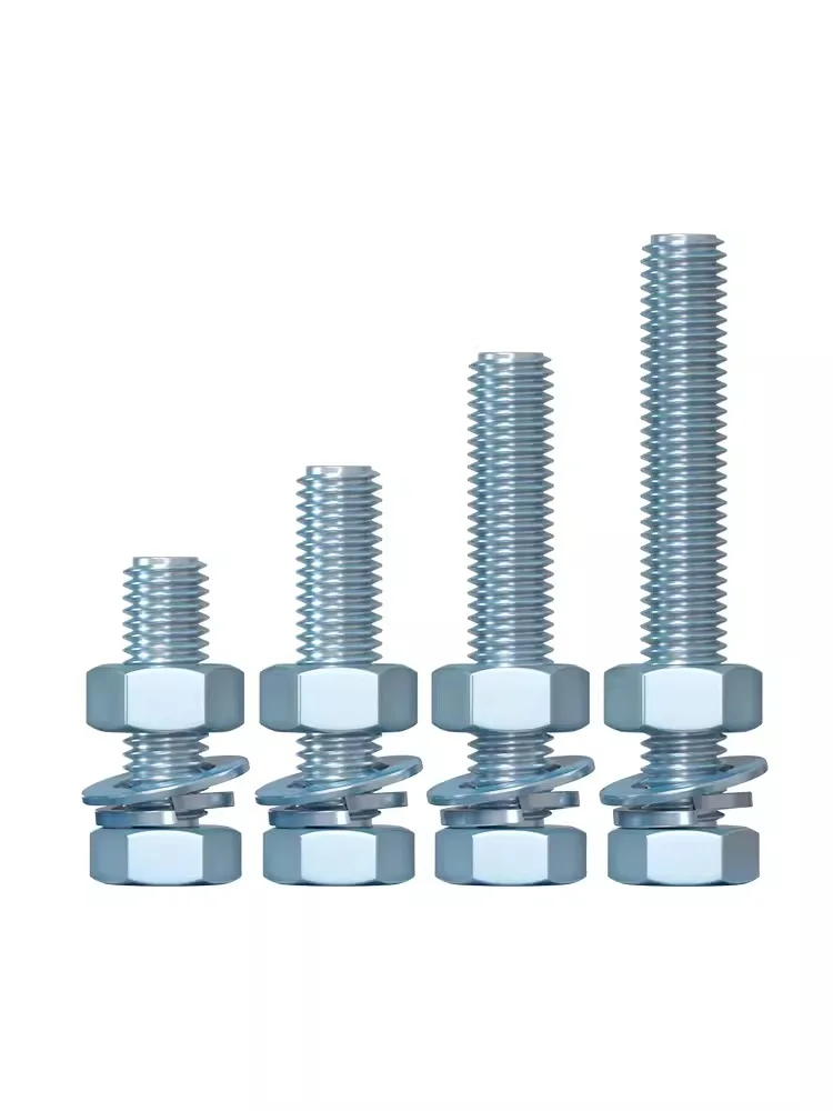 

DIN933 Grade 8.8 High Strength Carbon Steel Hexagonal External Hex Head SEM Screw Bolt with Washer Gasket