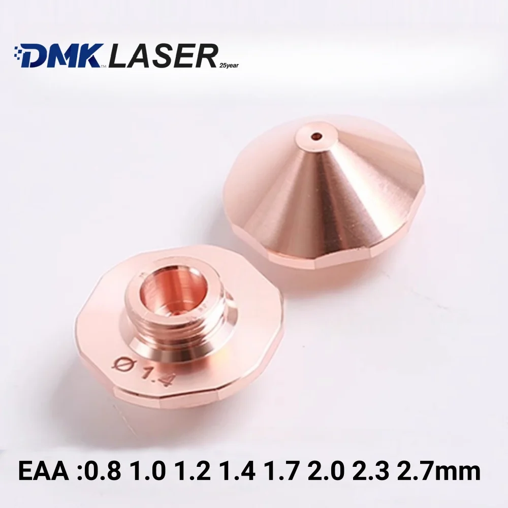 DMK EAA Laser cutting Nozzles D25 M12 H15.5 Single Layer Without Chrome 0.8-2.7mm For Fiber Laser Metal Cutting machine