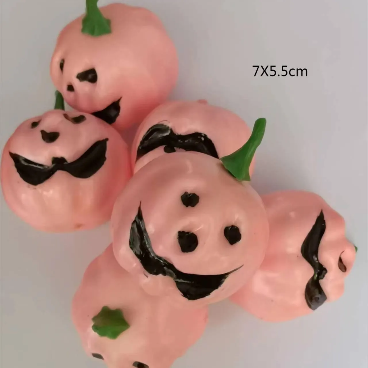 5Pcs Halloween Pumpkin Miniatures Mini Flatback Charms Pumpkin Halloween Party Home Table Decoration DIY Crafts Gift