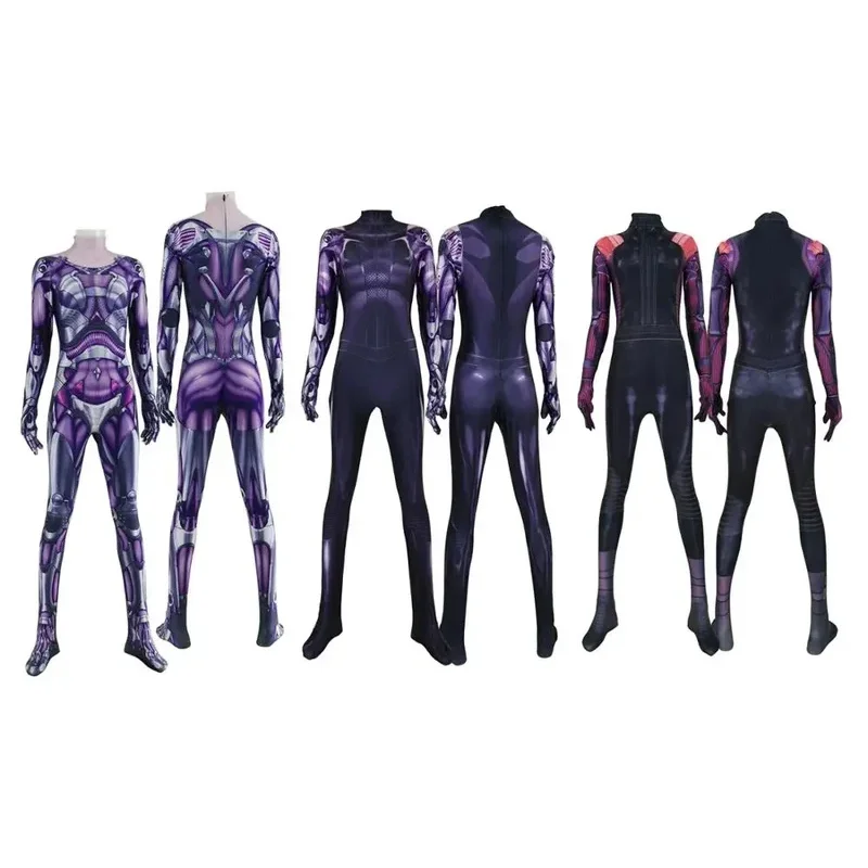 ZA01 Donna Alita Battle Angel Rosa Salazar Costumi Cosplay Zentai Body Ladys Halloween Party Suit Adulti KidsZa0@