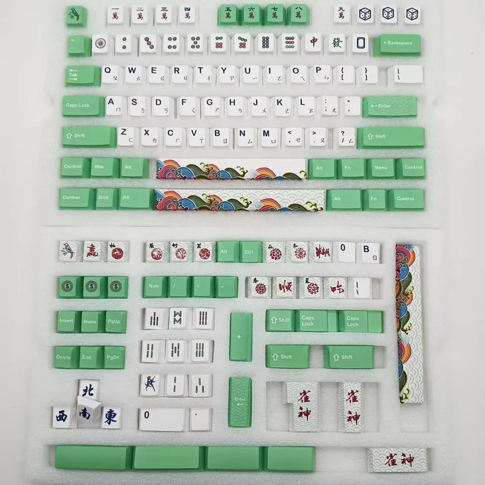 PBT 麻雀キーキャップチェリープロファイル染料昇華 128 キー/セット