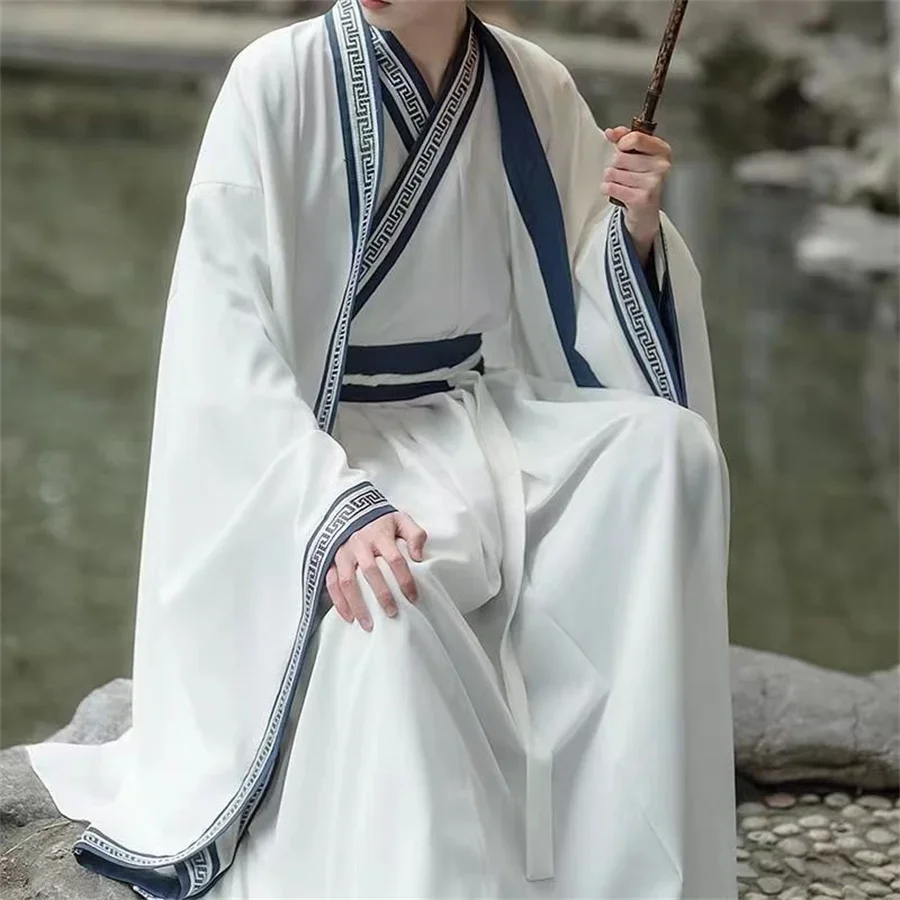 Hanfu ดั้งเดิมชุดจีนโบราณเสื้อผ้าผู้ชายเครื่องแต่งกาย Hanfu Dynasty Hanbok แบบดั้งเดิมสำหรับรับปริญญา