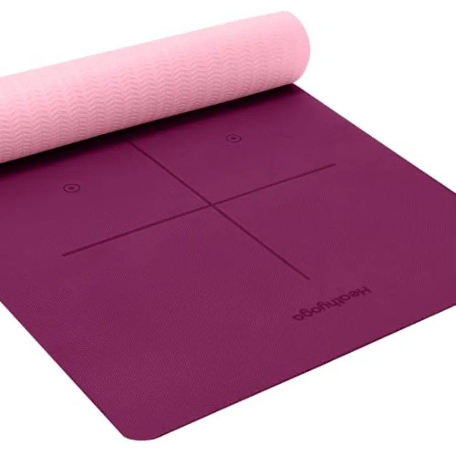 

Eco Friendly Non Slip Yoga Mat Body Alignment System SGS Certified TPE Material - Textured Non Slip Surface and Optimal Cushion