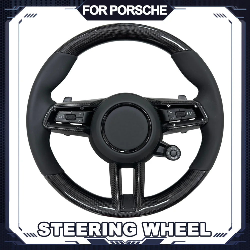 

High Quality Fits For Porsche Carbon Fiber Steering Wheel Original With Knob Old Modified New Macan Paramela Cayenne 718