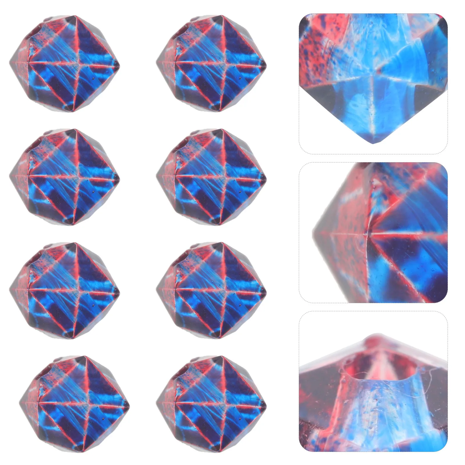 

200 шт. двухцветных акриловых бусин с эффектом спрей-краски, геометрические бусины-разделители с отверстиями для изготовления украшений, браслетов, ожерелий, аксессуаров для волос, DIY