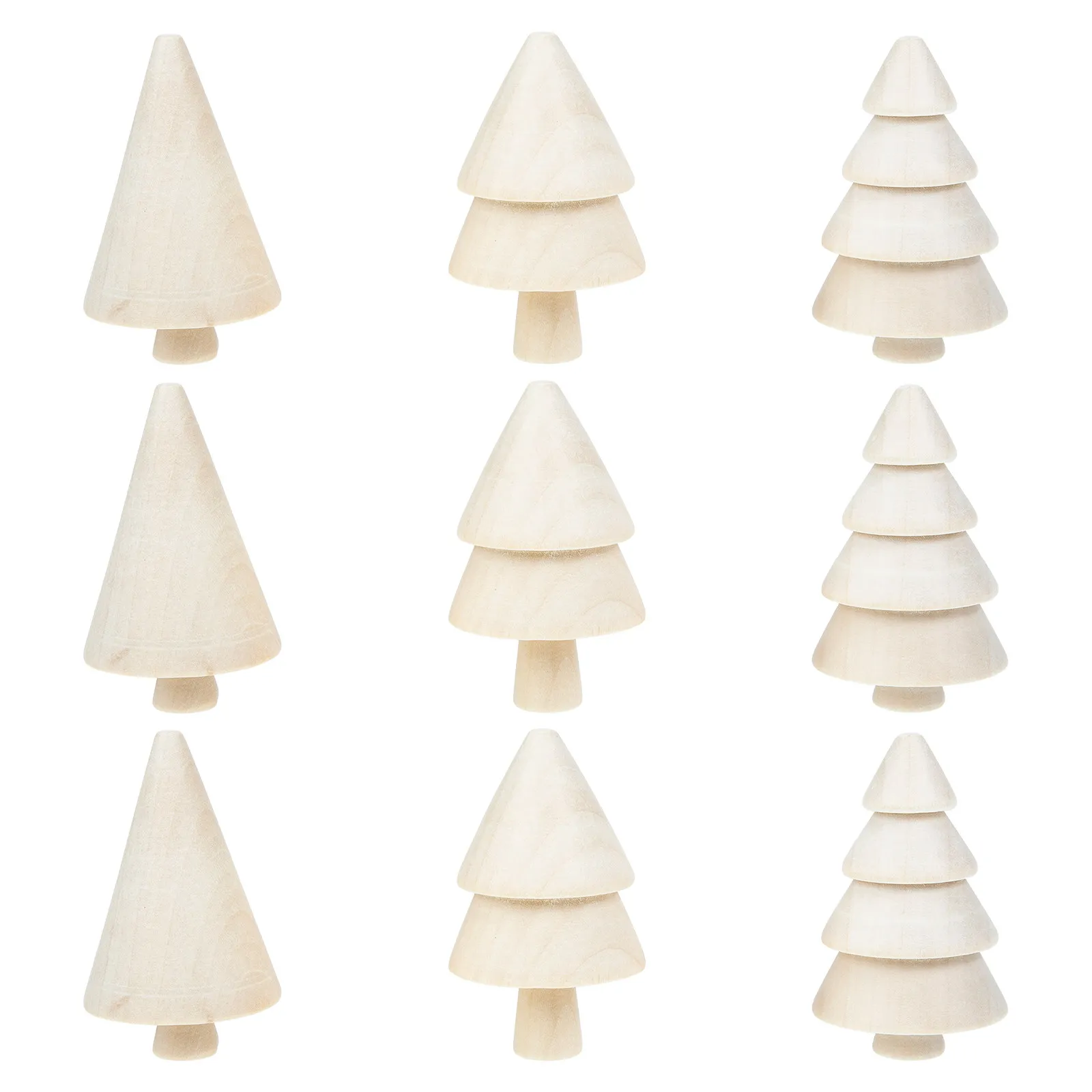 

Набор из 9 неокрашенных деревянных елочек для самостоятельного изготовления, творческие наборы для домашнего декора, забавные поделки для рукоделия