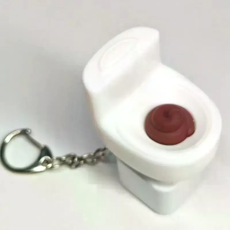 Funny Toilet Shaped Fidget Keyboard Fidget Toys Keychain Finger Button Clicker Decompression Toys