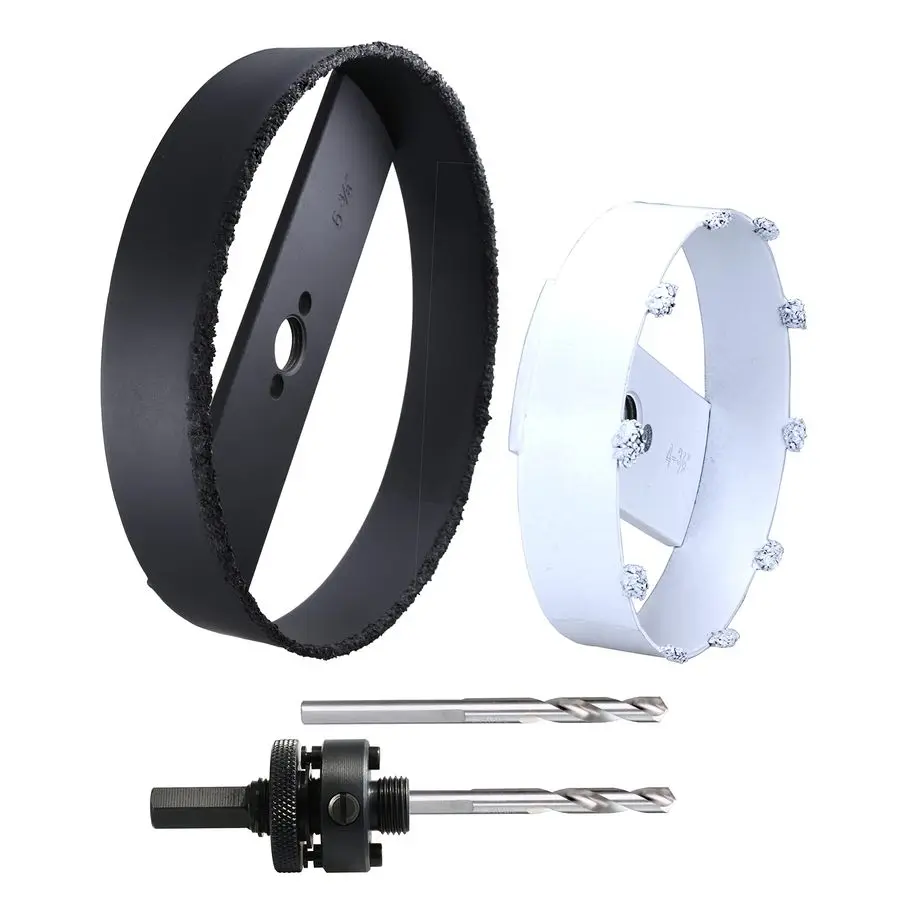 

8 63 8 Carbide Grit Hole Saw Cutter for 4 6 Recessed Light Segmented Cutting Edge 4X Faster Than BiMetal Hole Saw Cutting Drywal