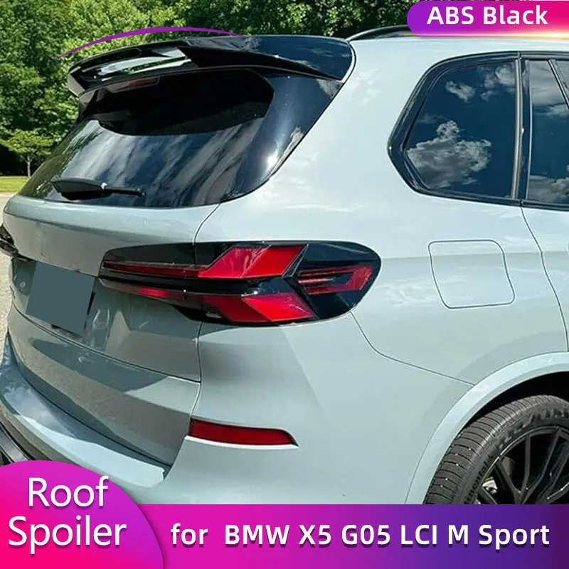 

ABS Gloss Black Rear Roof Spoiler Wings for BMW X5 G05 LCI M Sport 2024 Car Racing Rear Spoiler Boot Roof Wing Lip Body Kit