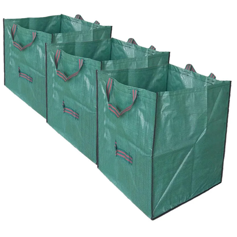 60/125L Gallon Heavy-Duty Garden Storage Bag | Reusable Puncture-Resistant Lawn & Leaf Collection Bag with Reinforced Handles
