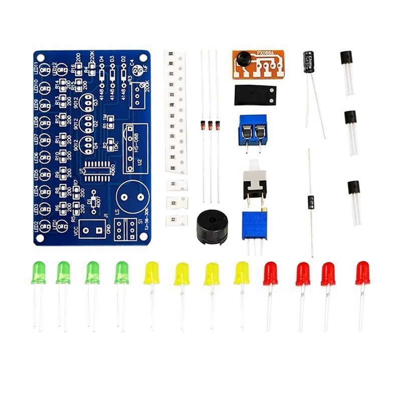 CD4060 SMD Music Lantern Circuit Kit Music Light Circuit Board Electronic DIY Skill Training In-Line SMD Welding Kit