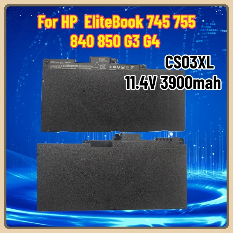 SWZY 11.4V  46.5Wh CS03XL  Battery FOR HP Elitebook 745 755 840 848 850 G3 G4, ZBook 15u G3 G4  TA03