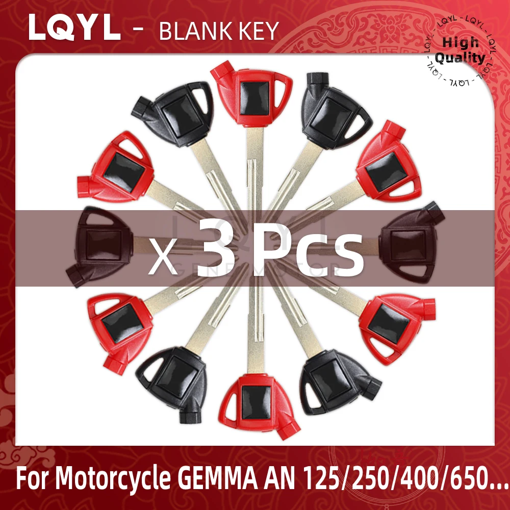 3Pcs Blank Key Motorcycle Replace Uncut Keys For Suzuki Magnet Anti-theft lock AN200 AN250 AN400 AN650 Burgman AN125 250 400