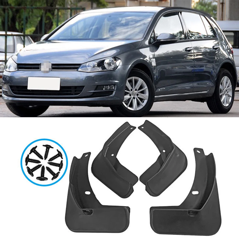 

4PCS Mud Flaps Splash Guards Mudguards No Drilling Mudflaps With Hardware Kits Winter Vehicle Sediment Protection Fender Set