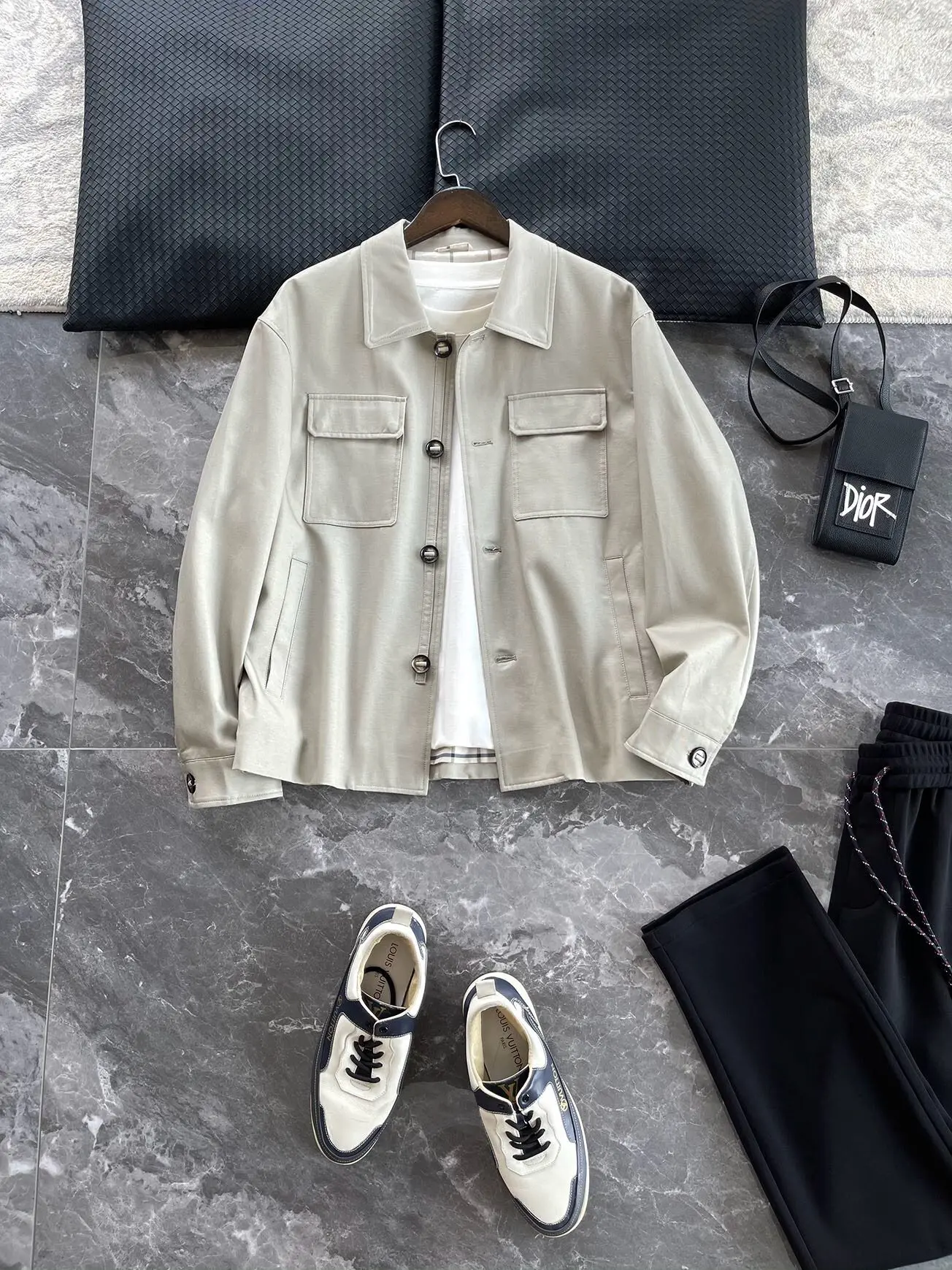 Italian old money casual simple tooling jacket