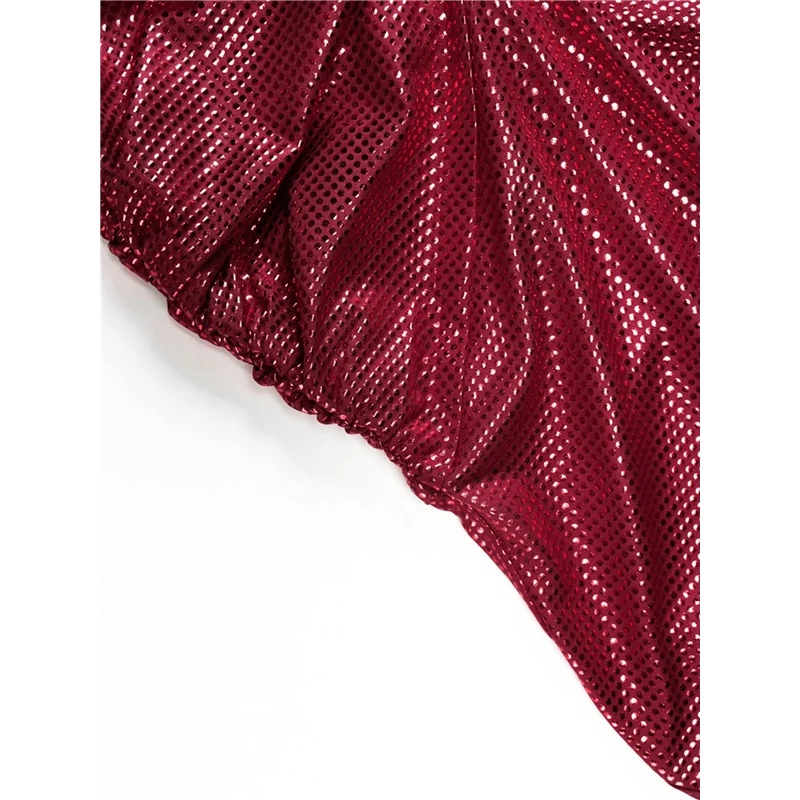 AOAO-Vestido de fiesta de lentejuelas brillantes Maxi vestido de fiesta formal ajustado de sirena