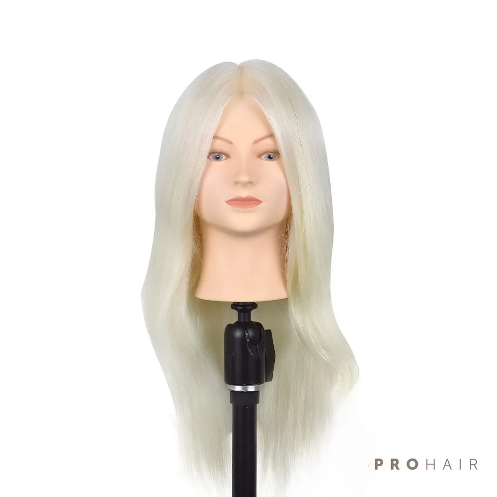 

Mannequin-Head 40CM 16'' 100% White Goat Hair Hairdressing Mannequin Doll Head for Hairdressers