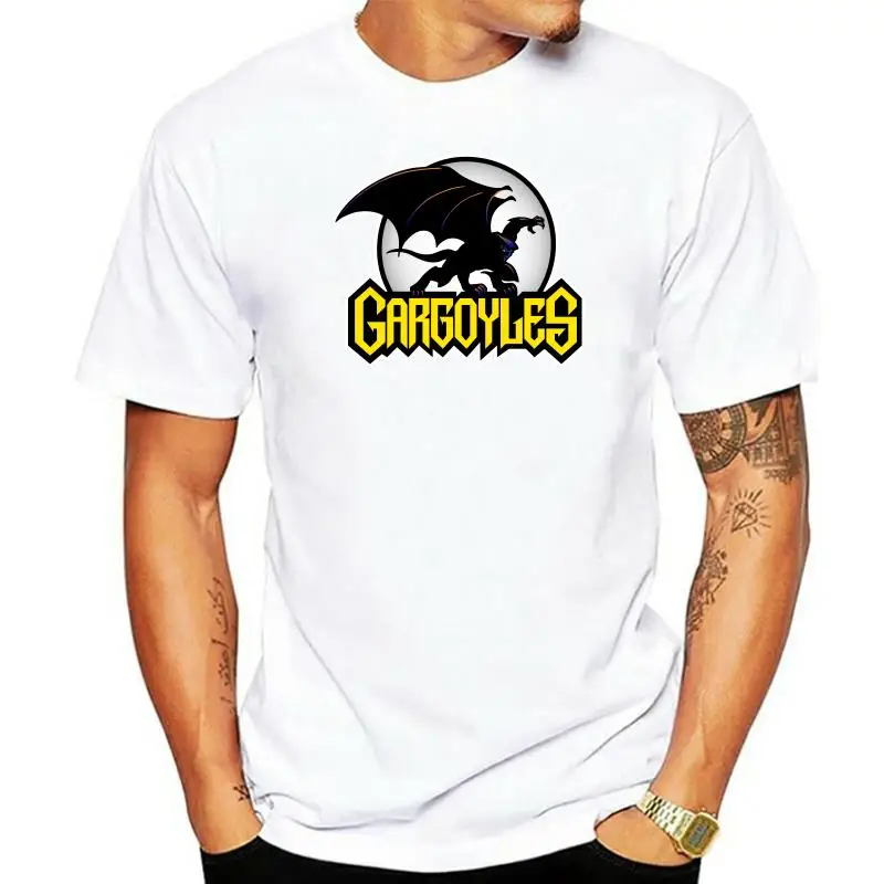 New Gargoyles Fiction Icon Video Games Men White T-Shirt Size S M L XL 2XL 3XL