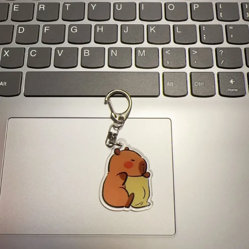 Capybara Acrylic Keychains Cartoon Anime Figures Animals Keyrings Creative Kawaii Car Bags Pendant Key Holders Boys Girls Gift