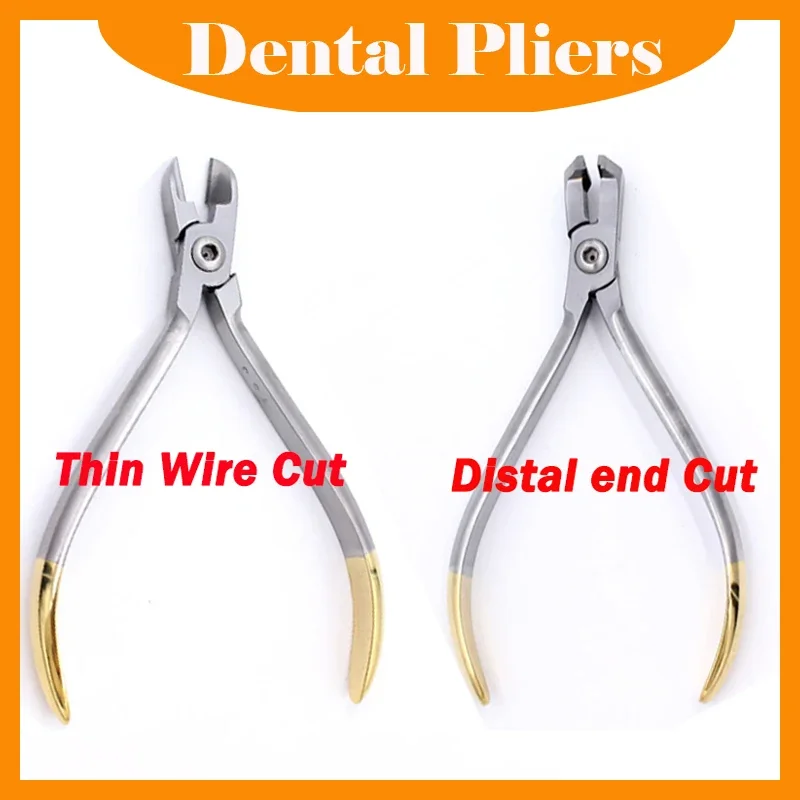 High-Precision Dental Pliers with Tungsten Carbide Inserts - Distal End Cutter for Orthodontic Archwire Filament Trimming