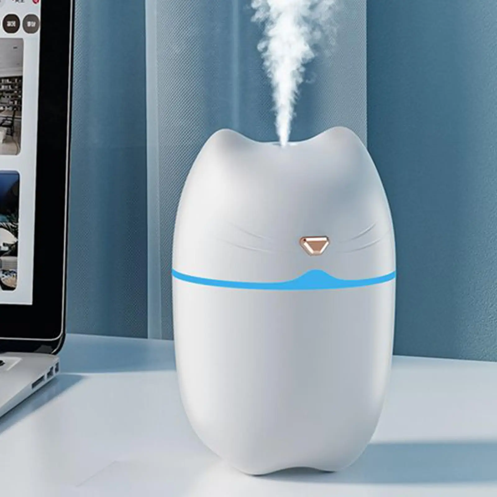 เดสก์ท็อป Cat Design แบบพกพา Air Humidifier Aroma Diffuser สําหรับห้องนอนเด็กบ้าน