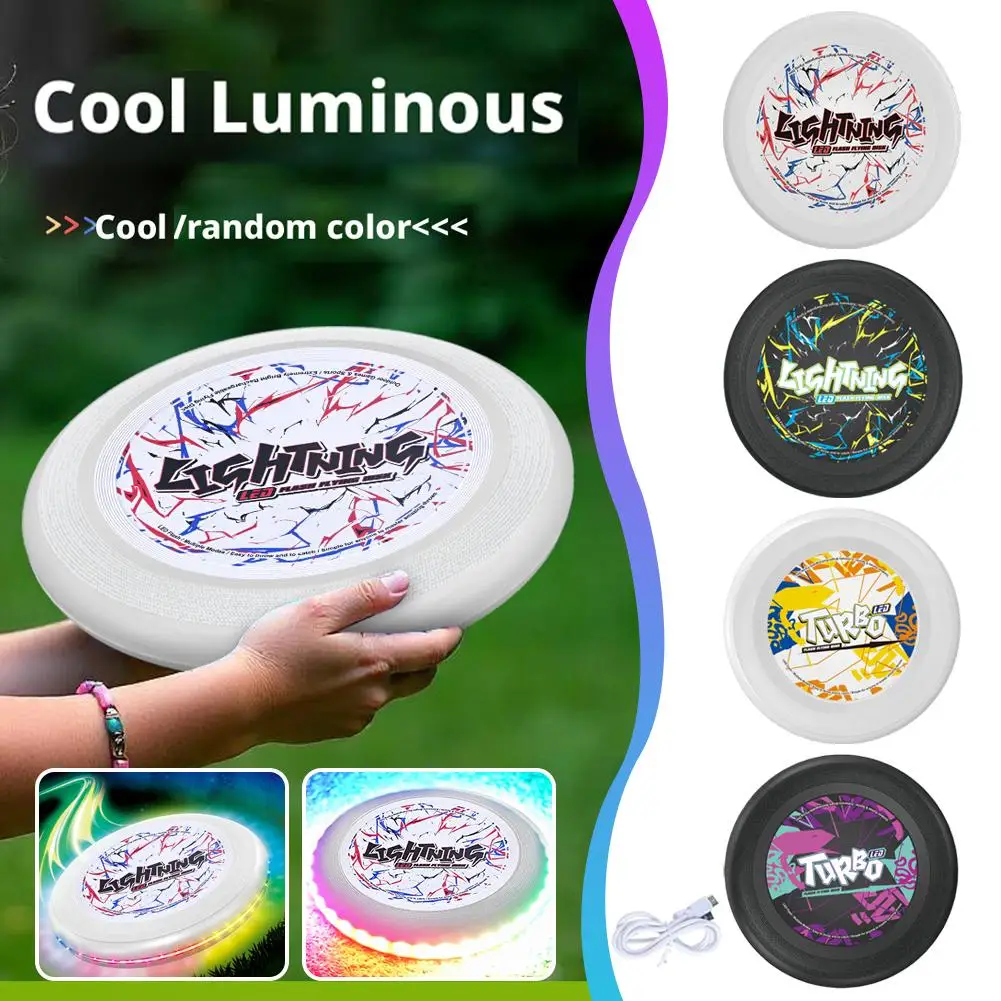 قرص طائر متوهج Led للعب الليلي خفيف الوزن وسهل الرمي في الهواء الطلق ألعاب ترفيهية سلسة للتعامل مع جهد ملون #1