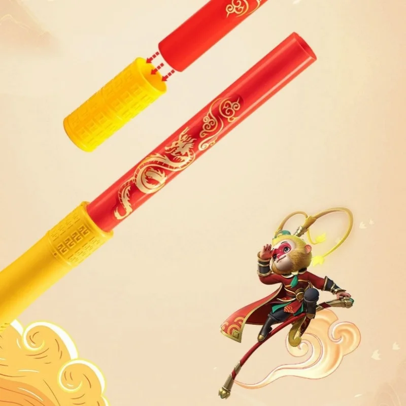 Monkey King Golden Cdgel Giocattolo per bambini Bacchetta per bolle portatile Pistola per bolle automatica Pistola ad acqua giocattolo per macchina per bolle