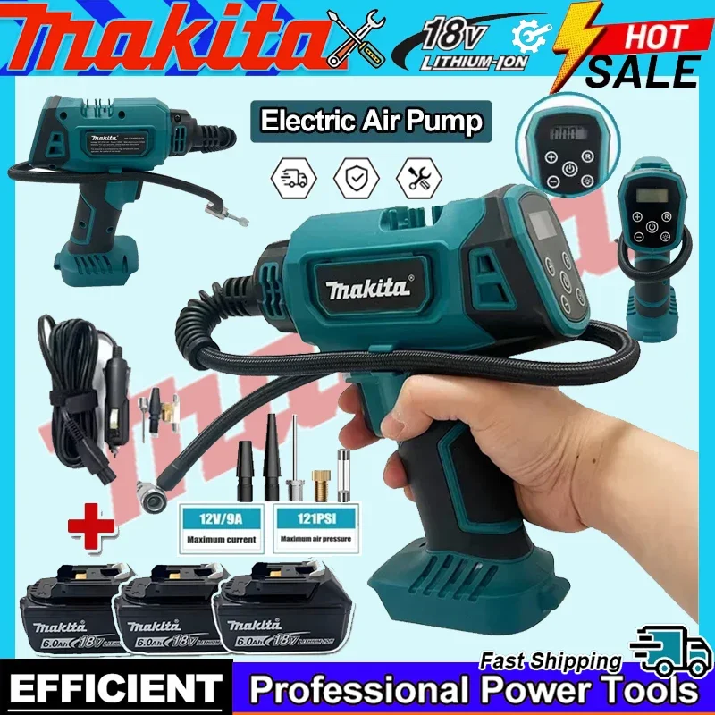 

Беспроводной портативный воздушный компрессор Makita 600 мм, 12 В, перезаряжаемый, ручной, для автомобилей, для аккумуляторов 18 В