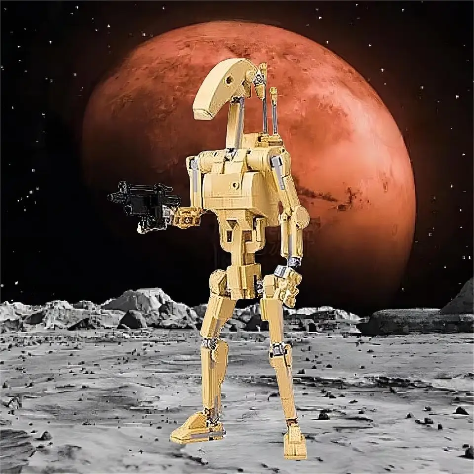 

Классический космический фильм серии MOC Trade Battle Robot Строительные блоки Модель в сборе DIY Креативные игрушки Украшения Кирпичи Подарки для влюбленных