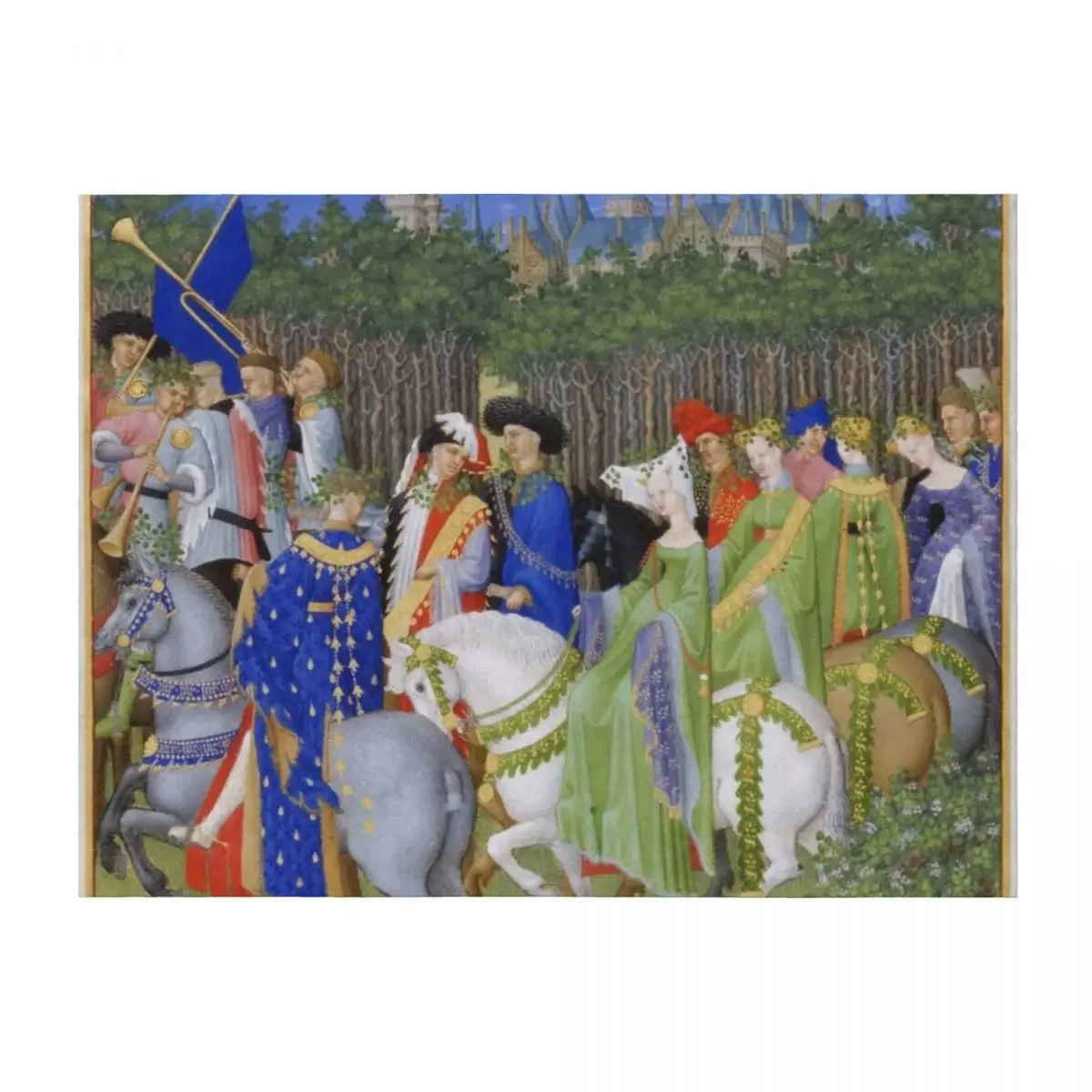

Les Très Riches Heures du duc de Berry 15th Century by Frères de Limbourg Throw Blanket Nap for sofa Flannel Blankets