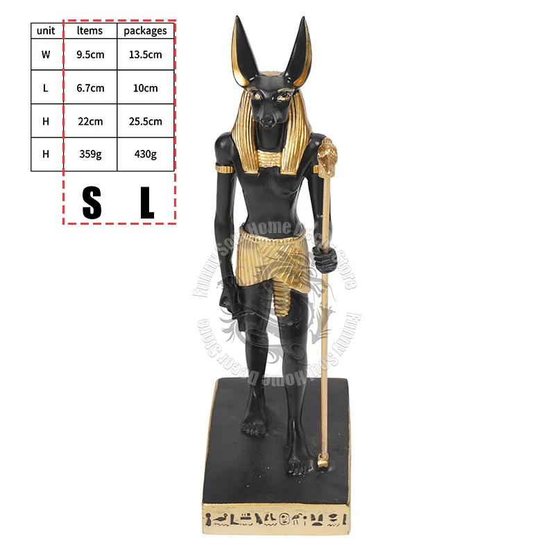 Ancient Egypt Anubis God of Death Statue Model Tourist Souvenir Home Office Room Desk Decor Accessorie Furnishing Articles Gifts - Image 5