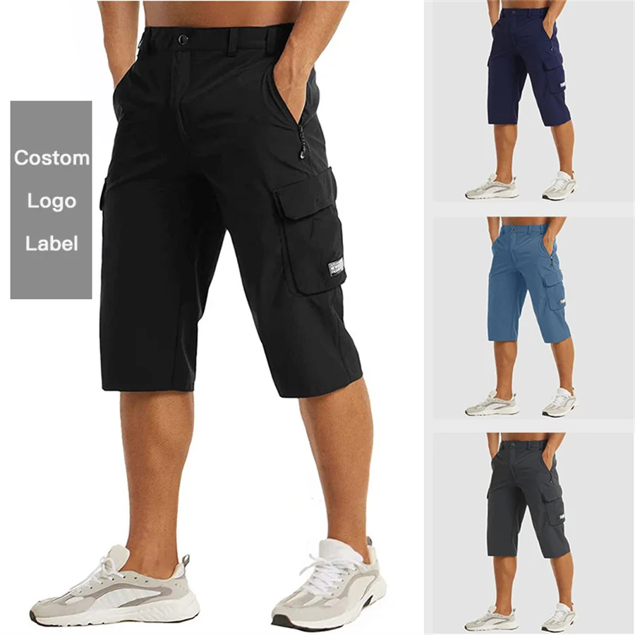 

2025 New Summer Quick Dry Half Pants Men's Casual Multi-Pockets Lightweight Shorts Outdoor Hiking Cargo Nylon Pants Workwear