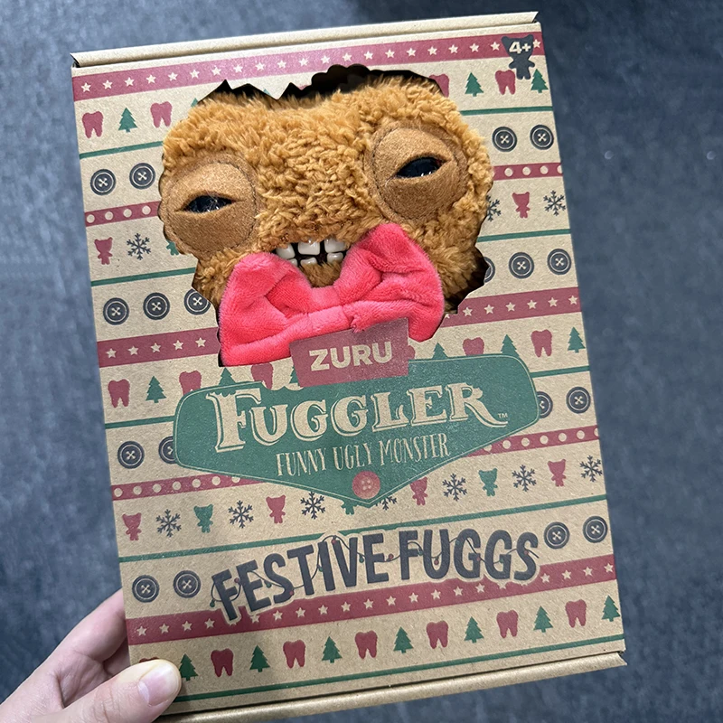 Fuggler Festive Fugg Plush Doll Toy Christmas Series Reindeer Gingerbread Ugly Cute Teeth Monster Funny Kid Friend Birthday Gift