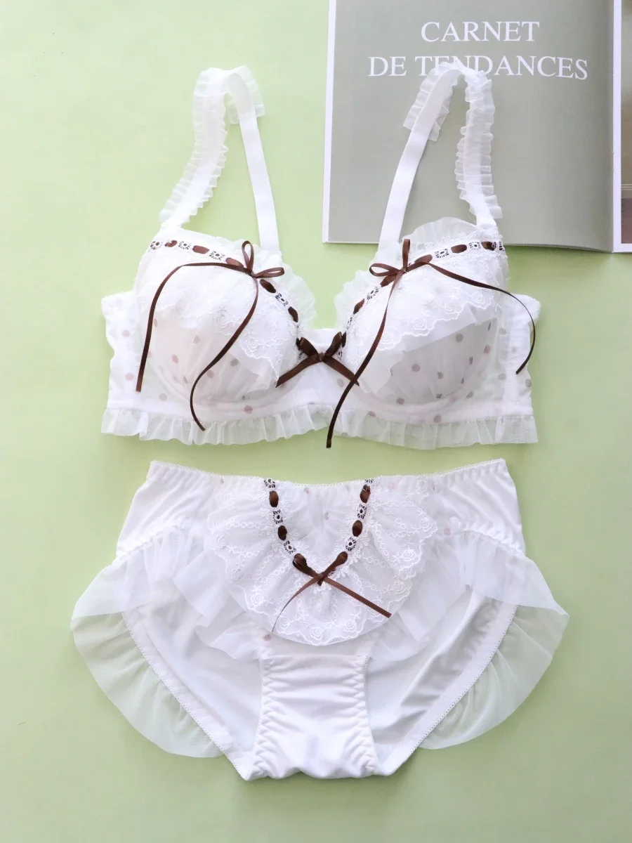 かわいい10代の女の子の下着セット、サポートブラにスチールリングが集まり、セクシーな大きいサイズの学生ランジェリー