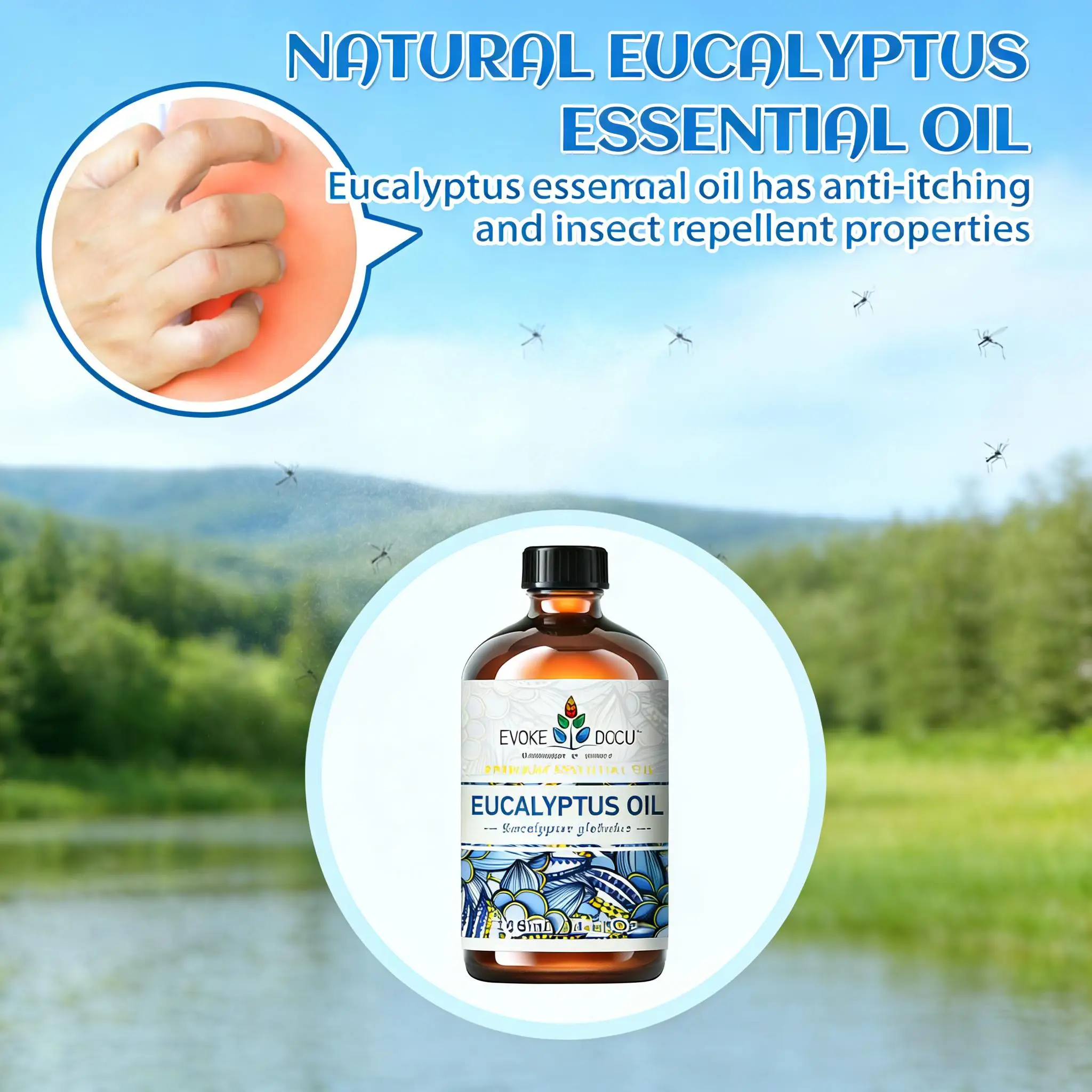 EVOKE OCCU 4 Fl.Oz. Eucalyptus Essential Oil, Premium Eucalyptus Oil for Massage Diffuser Purifier Skin Spa Candle Soap Making