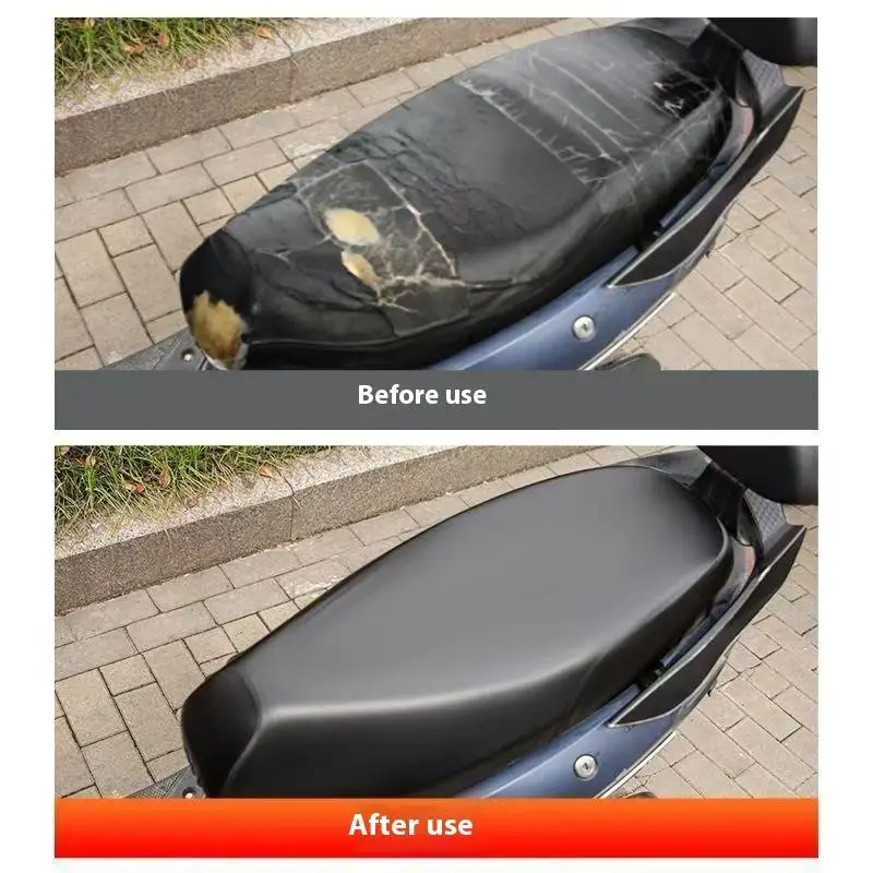 Motorcycle Seat PU Leather Cover Waterproof Dustproof Sunscreen Motorbike Scooter Cushion Seat Cover Protector Cover Accessories
