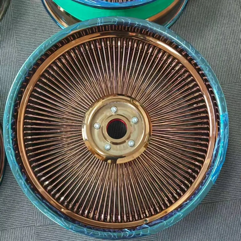 Factory Stagger Gold Wire Wheel Spoke Wire Wheels Spoke Reverse Cross Straight Silver Chrome Knock Off Golden Steel Wire Rims 4
