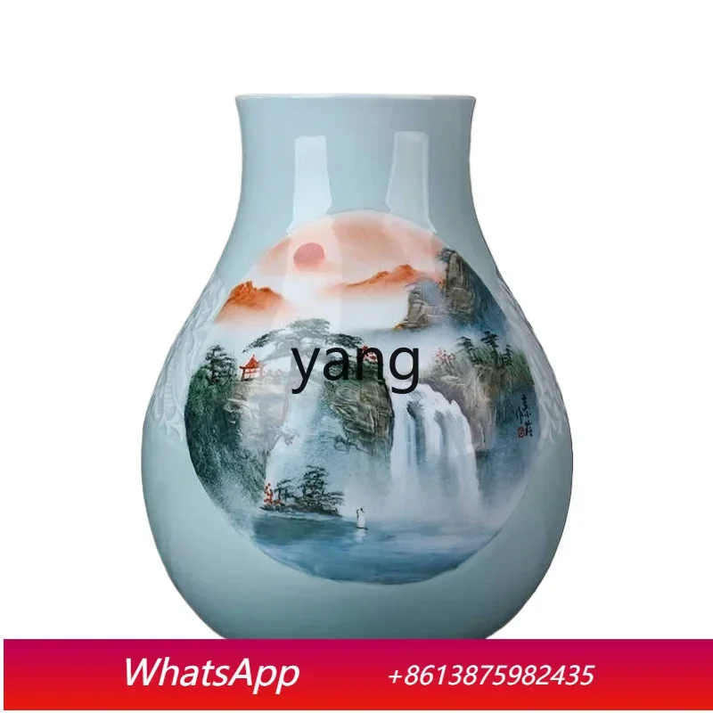 

lmm ceramics pastel engraving lucky bucket living room TV cabinet desktop decoration Chinese home ornament