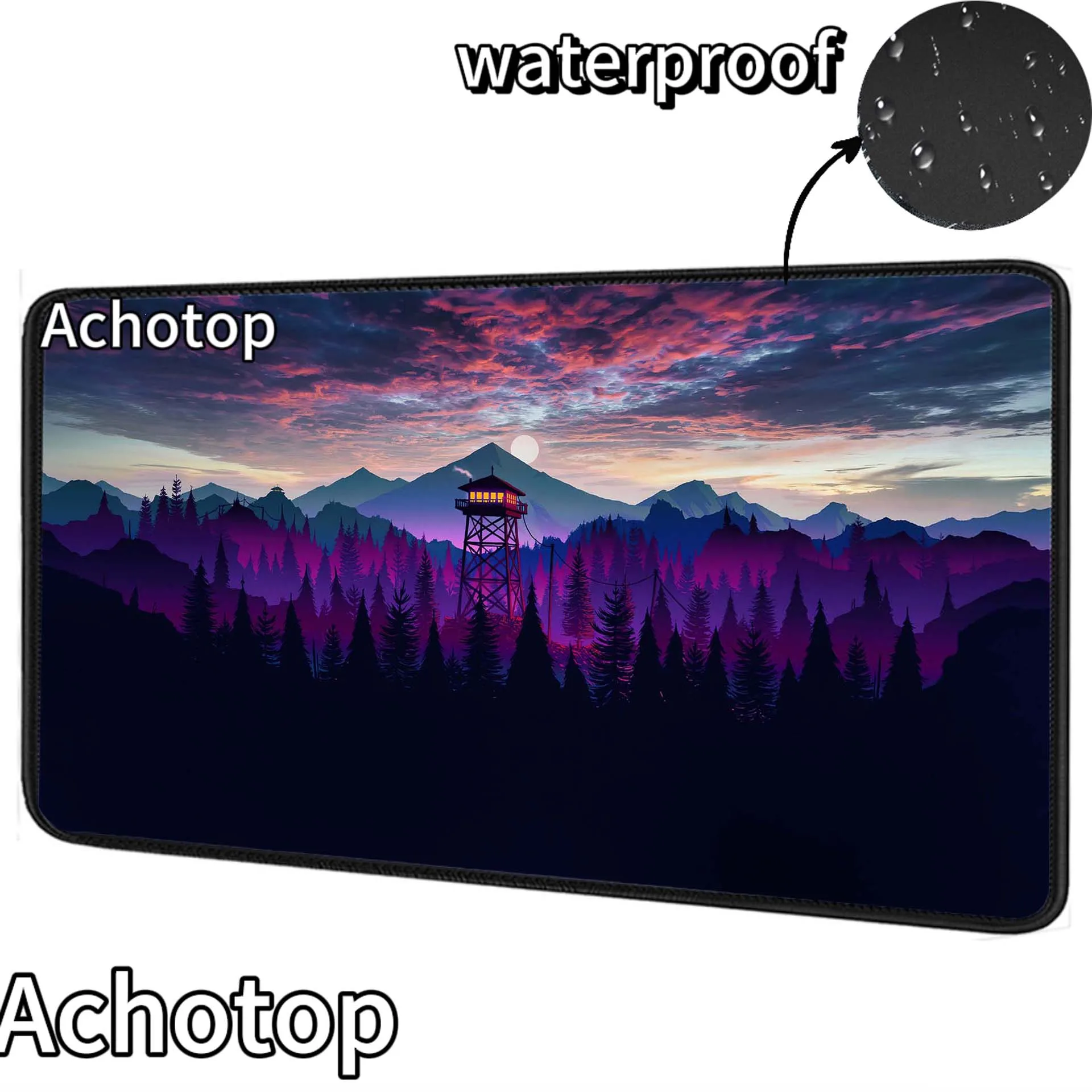 Waterproof Firewatch Extended Mousepad Gaming Speed Keyboard Pads Anti-slip Desk Mat Office Mouse Pad Tapis de Souris 900x400mm