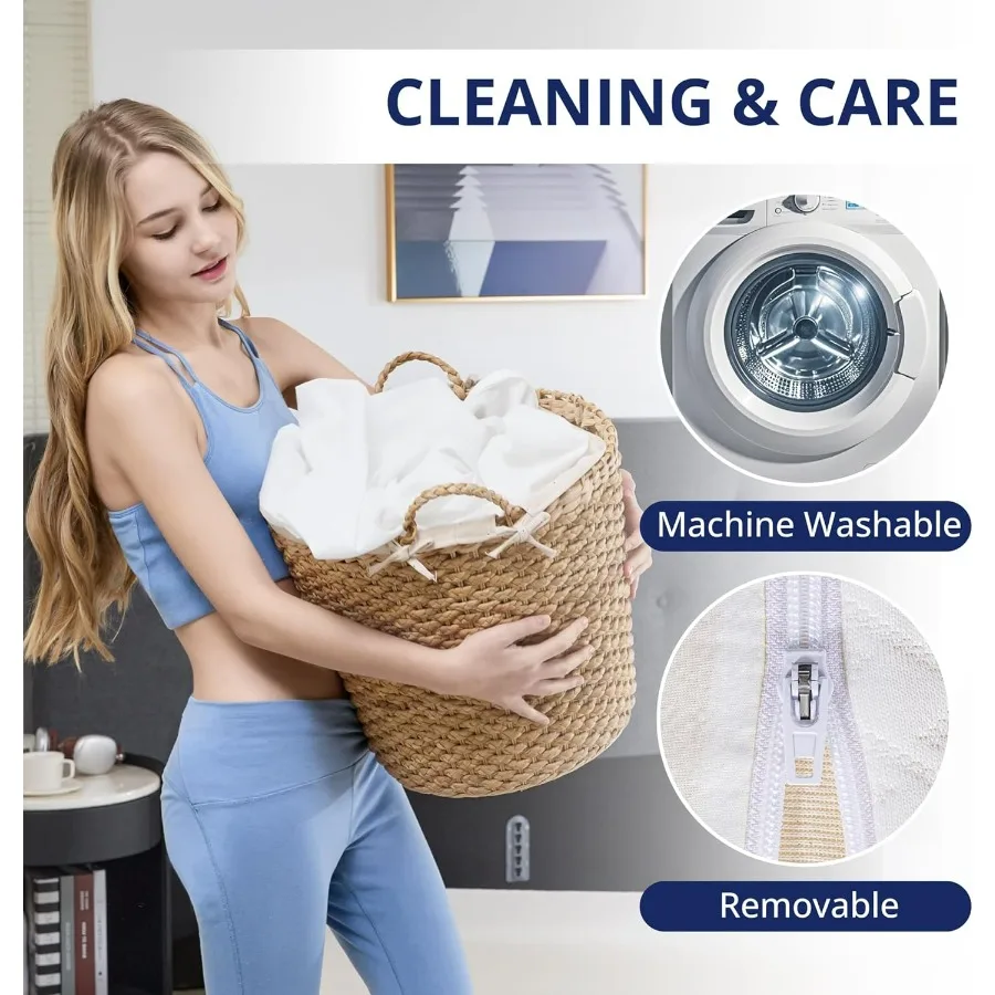 مرتبة كاملة الحجم مقاس 5 بوصة مرتبة إسفنجية الذاكرة للشاي الأخضر، ملمس متوسط، خالية من الألياف الزجاجية، سرير في صندوق، غطاء قابل للإزالة وقابل للغسل #6