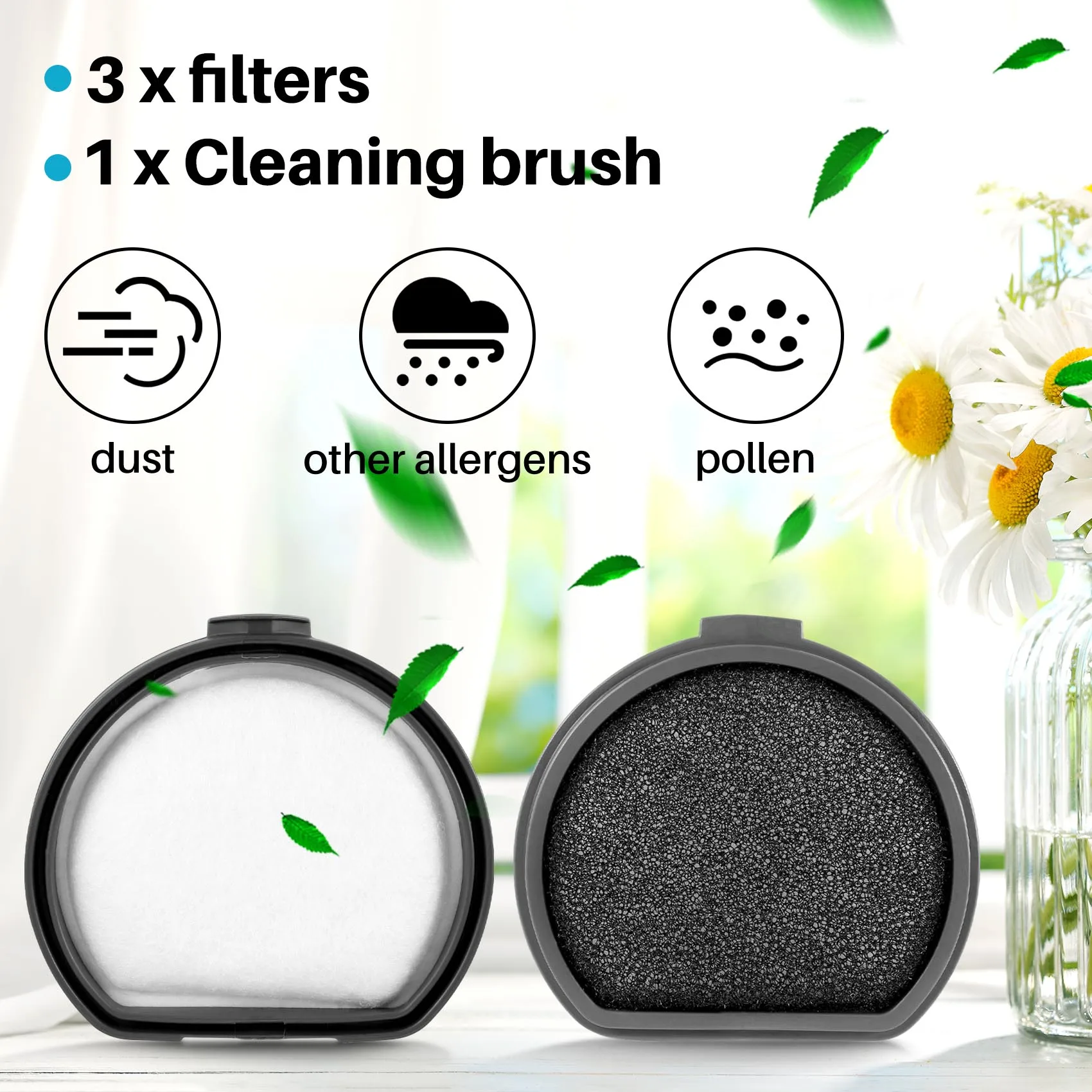 

B15C 4Pack Brush And Washable Pre-Motor Filter For AEG Electrolux QX9-1-50IB ASKQX9 Filter Vacuum Cleaner Parts Accessories