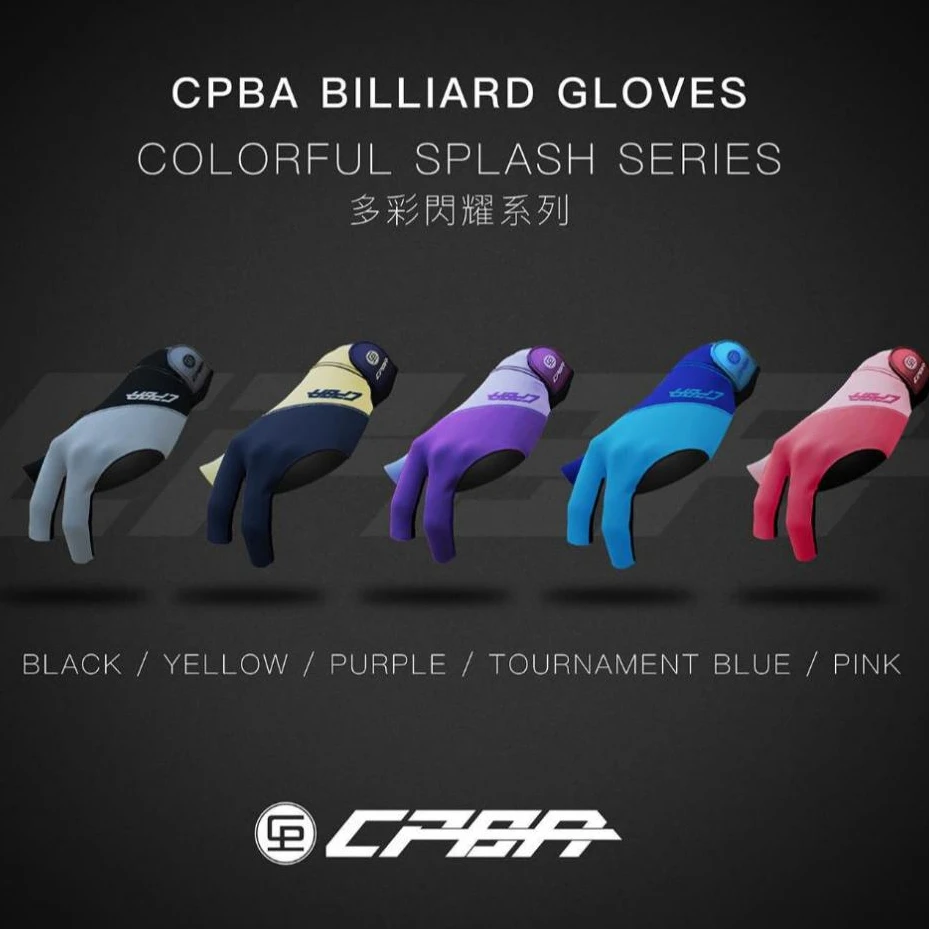 

CPBA Colorful Splash billiard fingerless gloves high-end billiard gloves three-finger gloves for billiards with full fingers