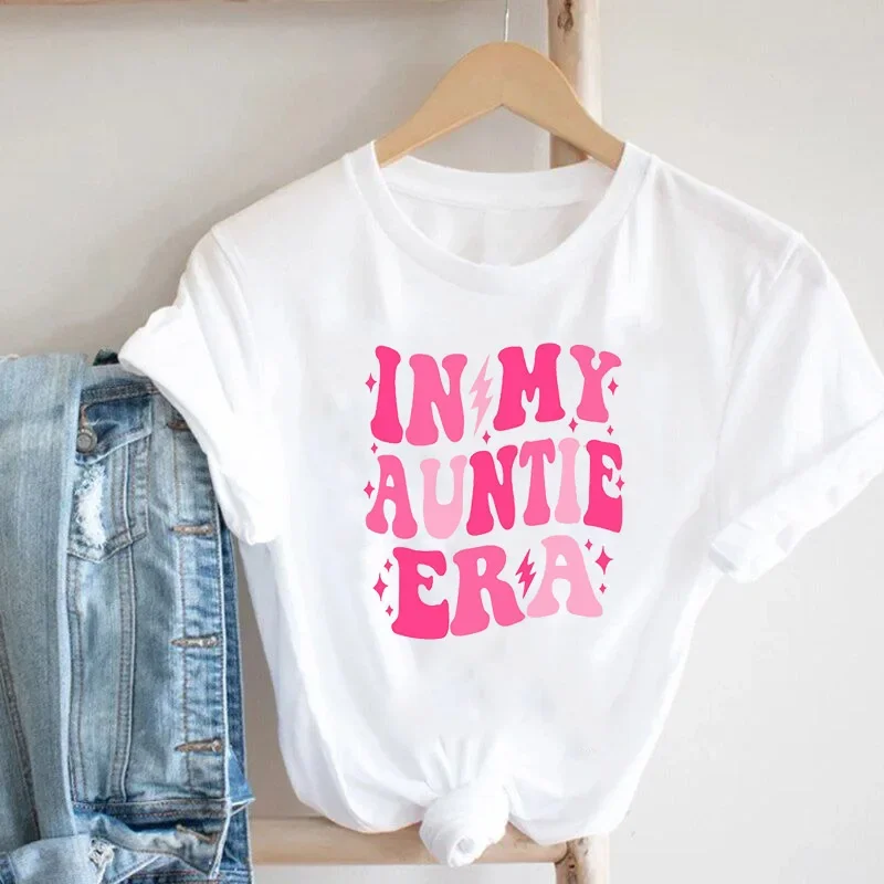 

In My Auntie Era Shirt Favorite Aunt Shirts Baby Announcement for Aunt Tee Cool Auntie Eras T-Shirt Sister Gifts Cool Aunts Tees