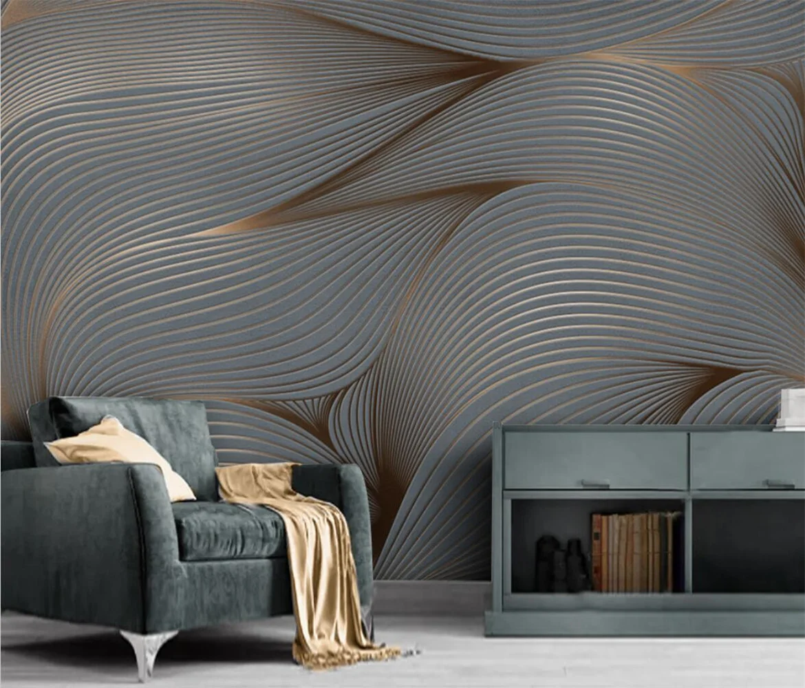 beibehang custom Geometric abstract line mural wallpapers for living room TV background 3D wall paper bedroom decor wall panels