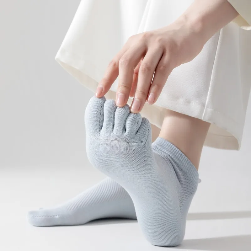 1 Pair Breathable Mesh Short Socks Multi-color Female Split Toe Socks High Quality Five Finger Sock Summer Women's 5 Toe Socks