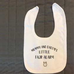 Mummy and daddy's fajr alarm boy girl bib Eid Mubarak Muslim Islamic Ramadan Kareem Holiday Iftar baby shower decoration gift