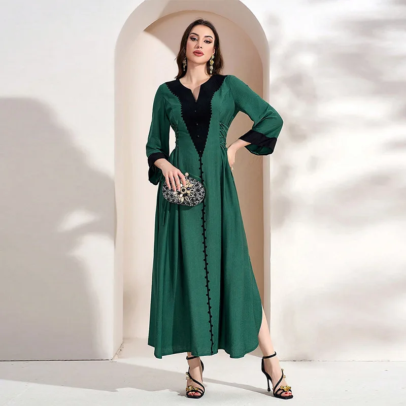 

1371 элегантное лоскутное платье с цветными блоками и перекрестными бретелями, модное облегающее платье с длинными рукавами, летнее платье, халат, Vestido, женское вечернее платье