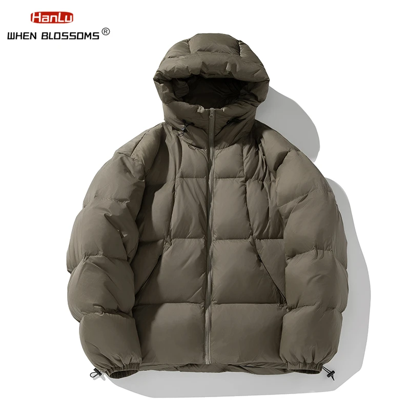 2024 Men's Winter down jacket High quality white duck down Padded Lightweight Plump Warm Waterproof Hooded down jacket