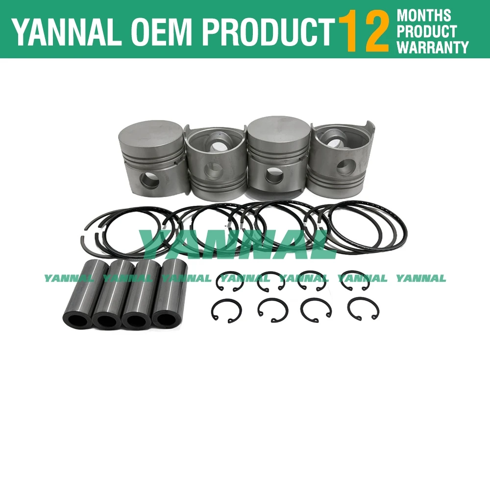 V1702 V1702BA Piston 19223-21110 With Ring Set For Kubota BOBCAT CLART 743 SKID STEER LOADERS Diesel Engine Parts