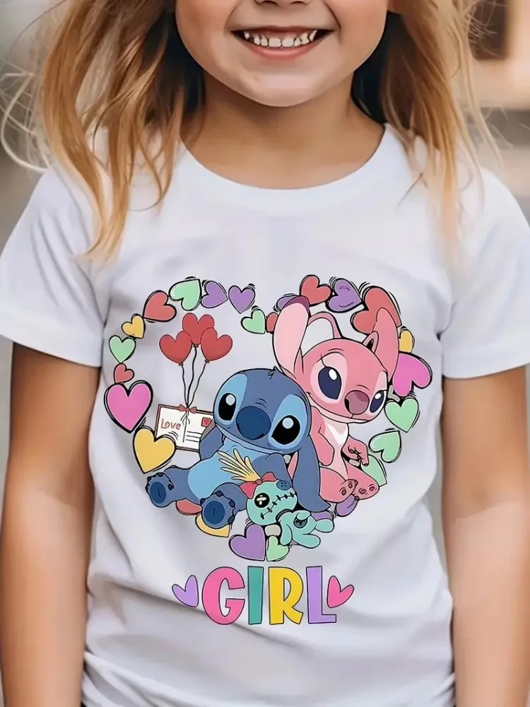 2026 تي شيرت قطني لطيف بغرز كرتونية كاجوال للأطفال موضة الصيف ملابس يومية للبنين والبنات ملابس علوية مريحة #1